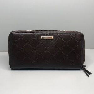 GUCCI GUCCISSIMA Leather Zip Wallet